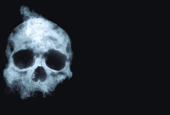 Smoking skull.
